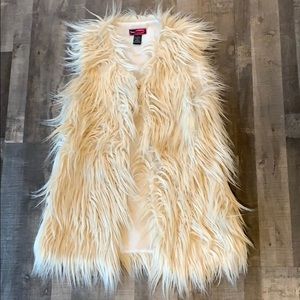 Super cute Say What? furry vest. Size large!